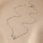 Women's Dual Heart Pendant with Chain Micro Plating