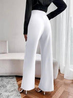 Women's Nontransparent Fabric Classic-Stylish Pant Pack of 2 (Black & White)