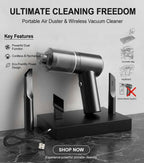 BlazeAir™ Portable Air Duster & Wireless Vacuum Cleaner