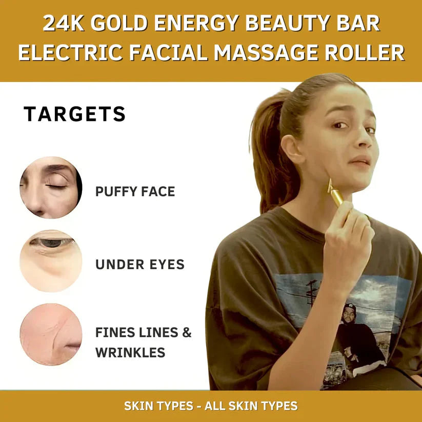24K Gold Energy Facial Massage Bar
